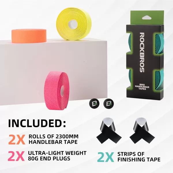 imageROCKBROS EVA Bike Handlebar Tape for Road Bike Comfort Bicycle Bar Tape NonSlip Durable Bike Bar Tape Grip 2 PcsBlue
