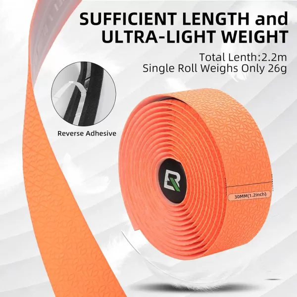 imageROCKBROS EVA Bike Handlebar Tape for Road Bike Comfort Bicycle Bar Tape NonSlip Durable Bike Bar Tape Grip 2 PcsOrange
