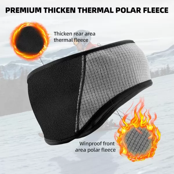 imageROCKBROS Fleece Ear Warmers Earmuffs Headband Men Women for Running Skiing Cycling Warm Ear Cover for Winter Cold WeatherBlackmen