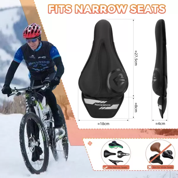 imageROCKBROS Heated Bike Seat Cover Gel Padded Rechargeable Bike Seat Cushion Adjustable Bicycle Seat Cushion Compatible with Peloton Outdoor ampamp Indoor Bicycle Seat108  71