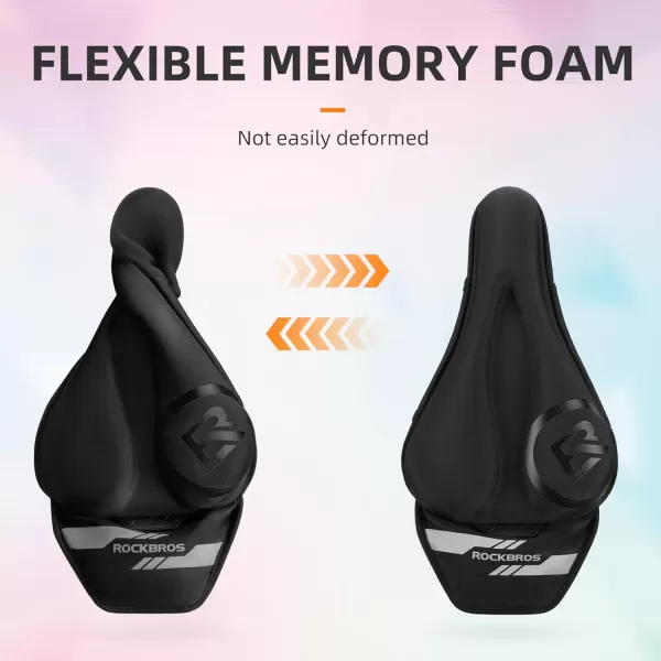 imageROCKBROS Heated Bike Seat Cover Gel Padded Rechargeable Bike Seat Cushion Adjustable Bicycle Seat Cushion Compatible with Peloton Outdoor ampamp Indoor Bicycle Seat108  71