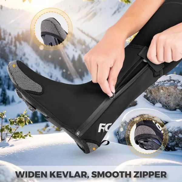 imageROCKBROS Heated Cycling Shoe Covers Winter Shoes Cover for Cold Weather with 5000mAh Battery Warmer Thermal Bike Shoes Cover Windproof Bicycle Overshoes Shoescover for Men WomenLarge105125 US