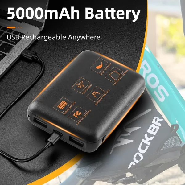 imageROCKBROS Heated Cycling Shoe Covers Winter Shoes Cover for Cold Weather with 5000mAh Battery Warmer Thermal Bike Shoes Cover Windproof Bicycle Overshoes Shoescover for Men WomenLarge105125 US