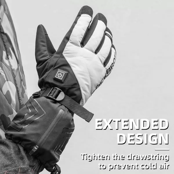 imageROCKBROS Heated Gloves for Men Women Rechargeable 4000mAh Battery Electric Heated Gloves Winter Motorcycle Gloves TouchscreenXLarge