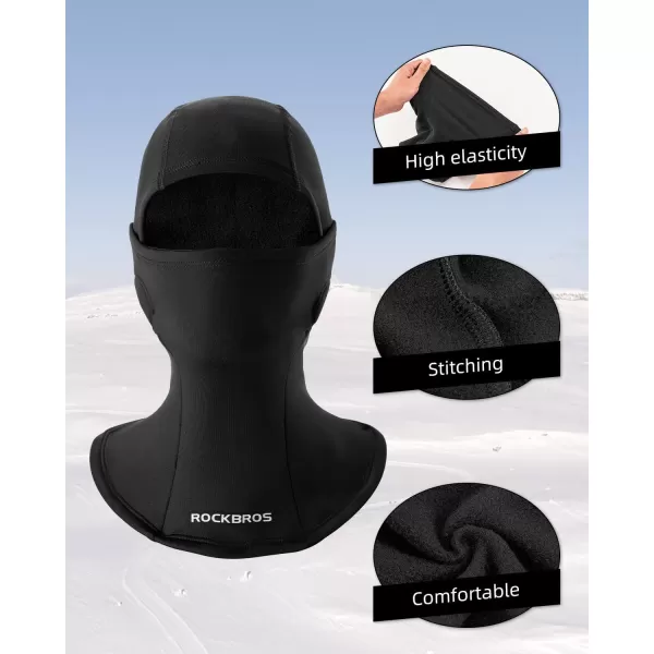 imageROCKBROS Kids Balaclava Ski Mask Thermal Windproof Kids Balaclava Mask for Cold Weather Boys Girls BlackBlack