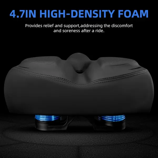 imageROCKBROS Oversized Bike Seat for Peloton BikeBike Seat Replacement Wide Comfortable Bike Seat Cushion Exercise Bike Seat