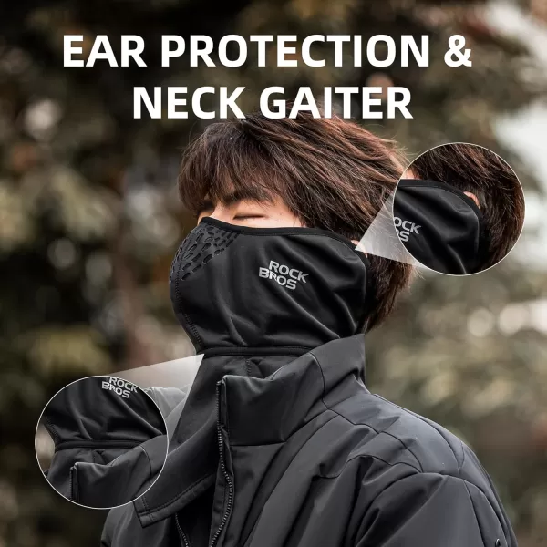 imageROCKBROS Ski Mask Balaclava Winter Face Mask for Men Women Cold Weather Gear Skiing Snowboarding Thermal Winter Neck Warmer