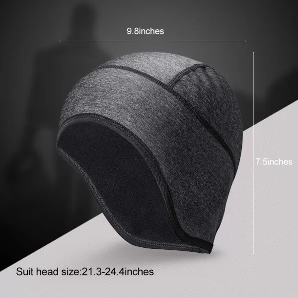 imageROCKBROS Skull Cap Men ampamp Women Thermal Cycling Helmet Liner Moisture Wicking Motorcycle Running HatFits Under HelmetsBlack Grey