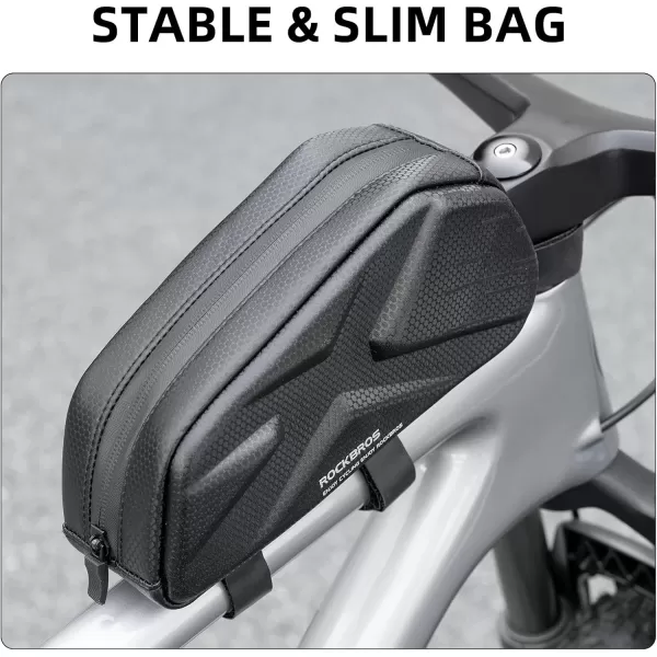 imageROCKBROS Top Tube Bag Hard Shell Bike Tube Bag Pouch 14L Capacity Bike Frame Bag Cycling Accessories