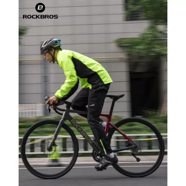 imageROCKBROS Winter Cycling Pants for Men Thermal Running Tights Cycling Tights Windproof Bike Pants Outdoor Hiking Gear