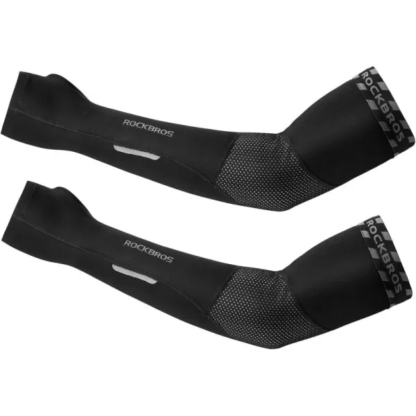 imageROCKBROS Arm Warmers Thermal Arm Sleeves with Thumb Holes for Men Women