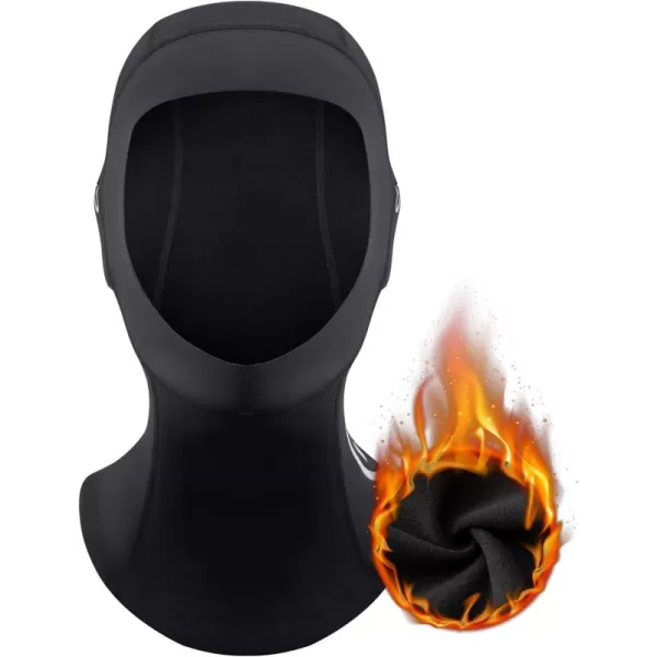 imageROCKBROS Balaclava Mask Cold Weather Motorcycle Helmet Liner Skull Cap Thermal Neck Gaiter Breathable Winter Scarf Mask Cycling Skiing Black