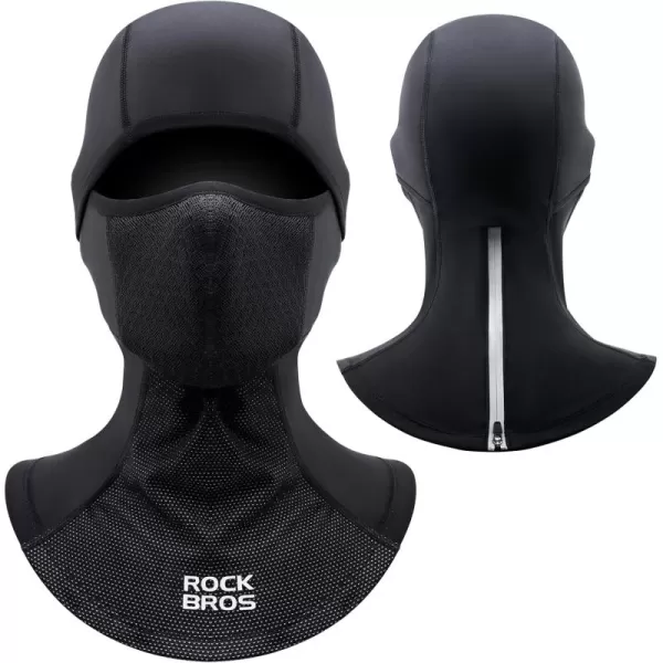 imageROCKBROS Balaclava Ski Mask for Men Winter Neck Warmer Windproof Thermal Scarf Mask for Cycling Motorcycle Black