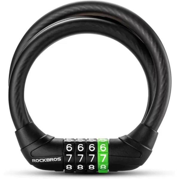 imageROCKBROS Bike Cable Lock Resettable Combination Bike Lock Thickened Bicycle Lock Anti Theft 933mm Cut Lightweight Bike Lock for MotorcycleScooterDoor 38 feet115 cm