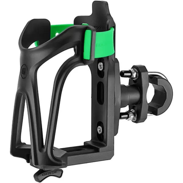 imageROCKBROS Motorcycle Cup Holder Bike Water Bottle Holder for 233quot Diameter Adjustable Bottles Size with 360Rotatable Base Bicycle Drink Cage for Handlebar Frame with Screw ToolBlack Green