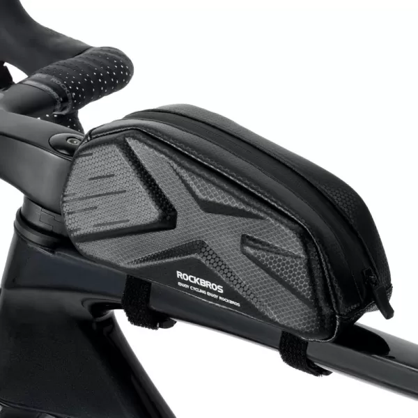 imageROCKBROS Top Tube Bag Hard Shell Bike Tube Bag Pouch 14L Capacity Bike Frame Bag Cycling Accessories