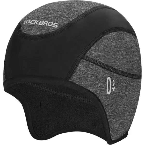 imageROCKBROS Winter Cycling Caps for Men Women Windproof Cycling Hat with Sun Visor Under Helmet Liner BlackNo Sun Visor Style One1 Pack