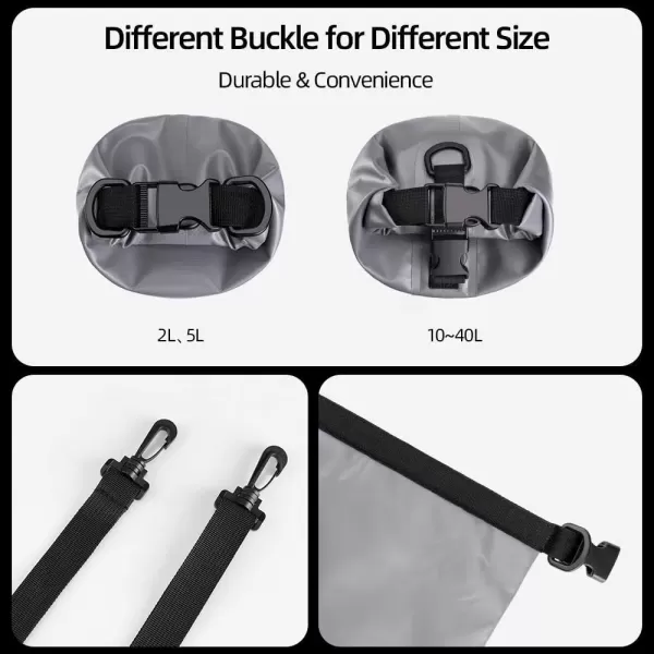 imageROCKBROS Waterproof Dry Bag Heavy Durable Beach Backpack 2L 5L 10L 20L 30L Floating Dry Sack for Boating Kayaking Camping Swimming Rafting Hiking FishingYellow