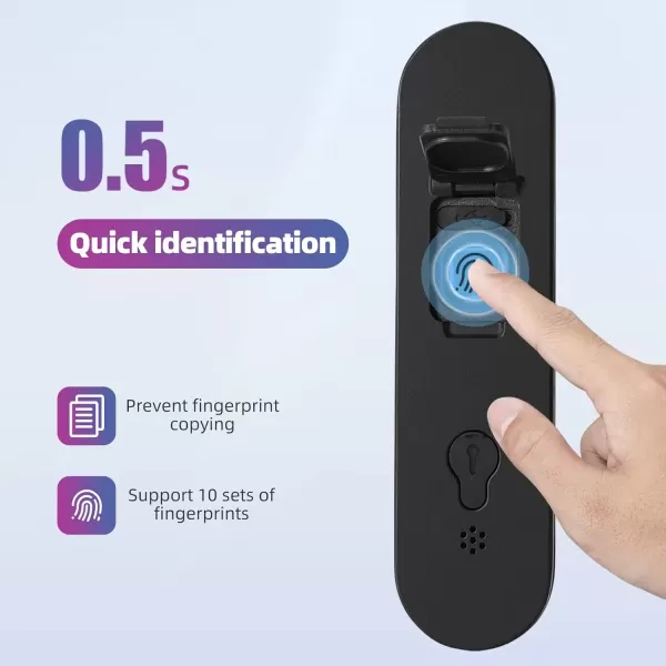 imageROCKBROS Smart Bike U Lock Fingerprint Bike Lock App Remote Unlock Heavy Duty Bicycle Lock Waterproof Bicycle ULock for Bike Motorcycle Scooter
