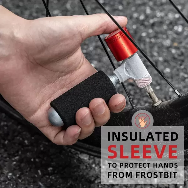 imageROCKBROS CO2 Inflator for Bike Tires with 160 PSI Barometer CO2 Bike Pump Presta ampamp Schrader Valve Fit Quick Easy Inflation Bike Tire Pump for Mountain Road BicyclesCO2 InflatorNo CO2 Cartridges