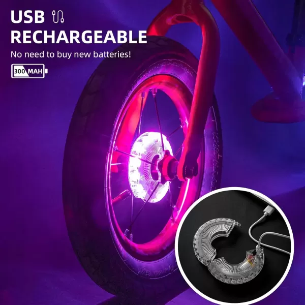 imageROCKBROS Bike Wheel LightFit for Kids1 Pack Hub Diameter30mm118in