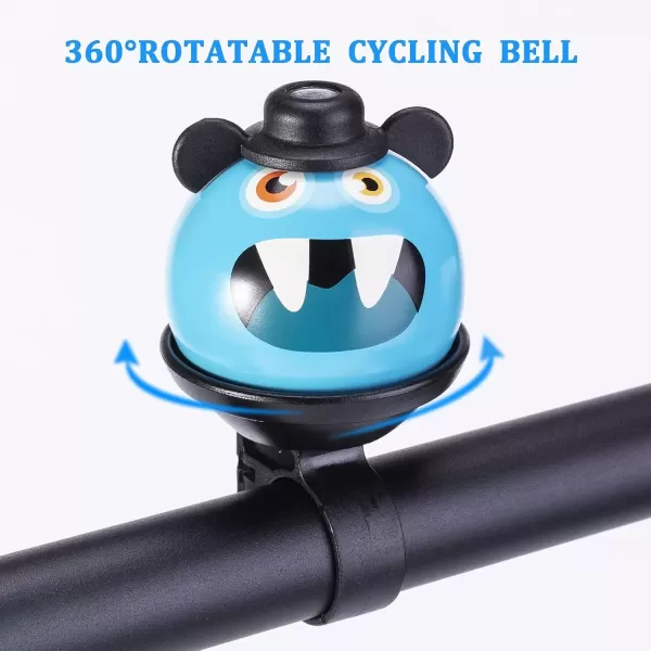 imageROCKBROS Bike Bell for Kids Bicycle Bells Cycling Bells Cute Ring Ball Bike Accessories for Girls Boys Scooter BikeBlue