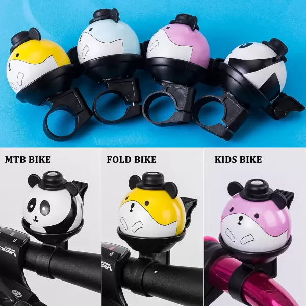 imageROCKBROS Bike Bell for Kids Bicycle Bells Cycling Bells Cute Ring Ball Bike Accessories for Girls Boys Scooter BikeBlue