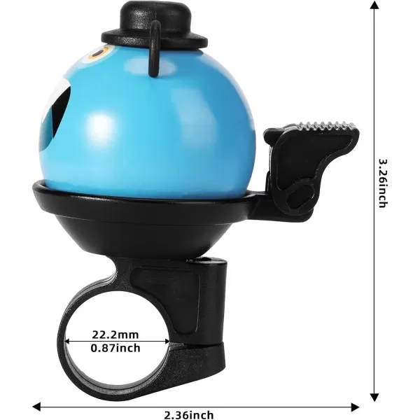 imageROCKBROS Bike Bell for Kids Bicycle Bells Cycling Bells Cute Ring Ball Bike Accessories for Girls Boys Scooter BikeBlue