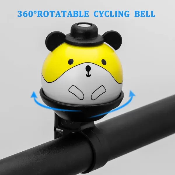 imageROCKBROS Bike Bell for Kids Bicycle Bells Cycling Bells Cute Ring Ball Bike Accessories for Girls Boys Scooter BikeBlue White