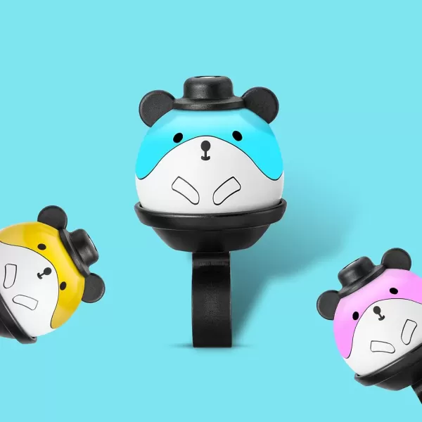 imageROCKBROS Bike Bell for Kids Bicycle Bells Cycling Bells Cute Ring Ball Bike Accessories for Girls Boys Scooter BikeBlue White