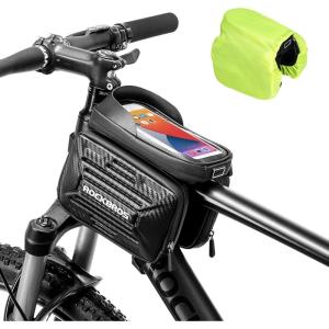 imageROCKBROS Bike Phone Bag Bike Phone Holder Bicycle Waterproof bike Frame bag Top Tube bike Bag Bike Accessories for Phones Below 625862