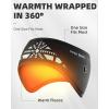 imageROCKBROS Ear Muffs for Winter Men Women Fleece Ear Warmers for Cold Weather Adjustable Headbands for Cycling Running Snowboarding Outdoors