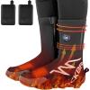 imageROCKBROS Heated Cycling Shoe Covers Winter Shoes Cover for Cold Weather with 5000mAh Battery Warmer Thermal Bike Shoes Cover Windproof Bicycle Overshoes Shoescover for Men Women