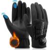 imageROCKBROS Winter Cycling Gloves for Men Women Thermal Full Finger Winter Bike Gloves Windproof Gloves with Touchscreen for MTB Motorcycle Outdoor Sports