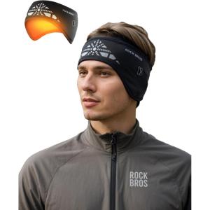 imageROCKBROS Ear Muffs for Winter Men Women Fleece Ear Warmers for Cold Weather Adjustable Headbands for Cycling Running Snowboarding Outdoors
