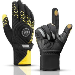 imageROCKBROS Winter Thermal Cycling Gloves Touch Screen Men Women Gloves Windproof Ski Snow AntiSlip Warm Gloves for Cold WeatherAsian XXLUS XL