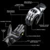 imageROCKBROS Leather Motorcycle Gloves for Men  Carbon Fiber Knuckle Protection Motorbike Powersports Dirt Bike Touchscreen Riding Climbing Gloves for Men and WomenXXLarge