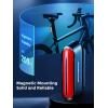 imageROCKBROS Bike Tail Light Magnetic Induction USBC Rechargeable LED Rear Bicycle Light IPX6 Waterproof7 Light Mode Options Cycling Safety Flashlight Accessories for Road Mountain