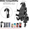 imageROCKBROS Motorcycle Bike Phone Mount with Vibration Dampener for 4771 inch Phones Universal Handlebar Mount BlackRearview Mirror Mount