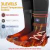 imageROCKBROS Heated Cycling Shoe Covers with 5000mAh Battery Winter Shoes Cover Cold Weather Warmer Thermal Bike Shoes Cover Water Resistant Windproof Bicycle Overshoes Shoescover for Men WomenLarge105125 US