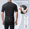 imageROCKBROS Mens Cycling Jersey Short Sleeve Road Bike Shirt with 3 Rear Pockets Breathable Quick Dry Bicycle ShirtDark Gray