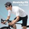 imageROCKBROS Mens Cycling Jersey Short Sleeve Road Bike Shirt with 3 Rear Pockets Breathable Quick Dry Bicycle ShirtWhite