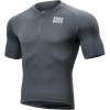 imageROCKBROS Mens Cycling Jersey Short Sleeve Road Bike Shirt with 3 Rear Pockets Breathable Quick Dry Bicycle ShirtDark Gray