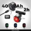 imageROCKBROS Bike Lights for Night Riding Smart Bike Tail Light with Brake Sensing IPX5 Waterproof 6 Modes USB Rechargeable Rear Bicycle Light for Road Bike MTB