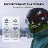 imageROCKBROS Cold Weather Balaclava Ski Mask for Men Windproof Thermal Winter Scarf Mask Women Neck Warmer Hood for CyclingDeep Green