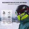 imageROCKBROS Cold Weather Balaclava Ski Mask for Men Windproof Thermal Winter Scarf Mask Women Neck Warmer Hood for CyclingGreen