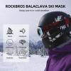 imageROCKBROS Cold Weather Balaclava Ski Mask for Men Windproof Thermal Winter Scarf Mask Women Neck Warmer Hood for CyclingThickfleece Black