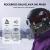 imageROCKBROS Cold Weather Balaclava Ski Mask for Men Windproof Thermal Winter Scarf Mask Women Neck Warmer Hood for CyclingThickfleece Deepgray