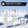 imageROCKBROS Cold Weather Balaclava Ski Mask for Men Windproof Thermal Winter Scarf Mask Women Neck Warmer Hood for CyclingWhite