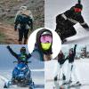 imageROCKBROS Ski Mask Balaclava for Men and Women WindResistant Winter Fleece Warm Hood Face Cover Hat Cap ScarfGreen